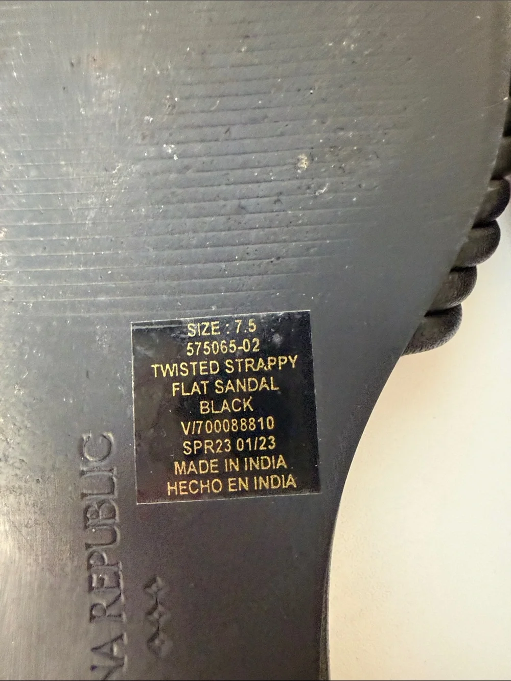 Banana Republic Black Coil-Strap Slide Sandals